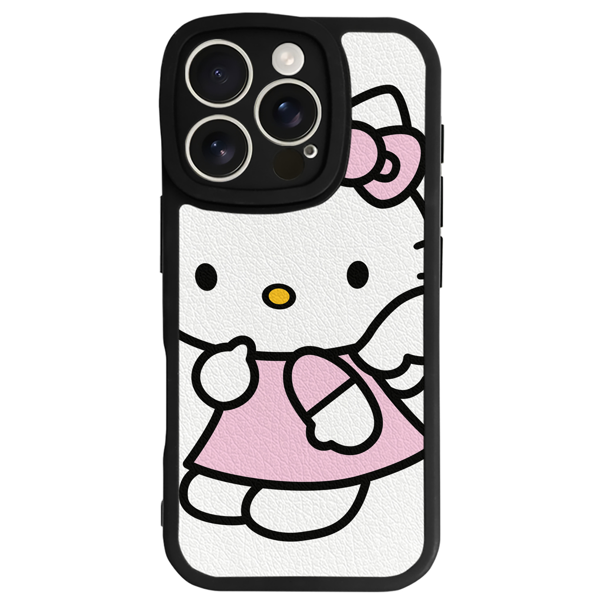 （画像用） Hello Kitty ハローキティ 【iPhone 16シリーズ対応】シリコンスマホケース（レザー調） 材質：シリコン
